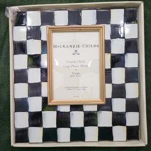 Mackenzie-Childs Courtly Check 10 1/2" x 12" Photo Album in original box